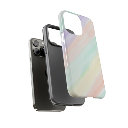 Pastel Watercolor Stripe Tough Phone Case