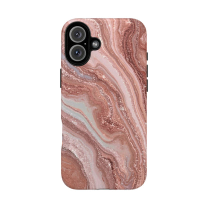 Rose Gold Marble Tough Phone Case