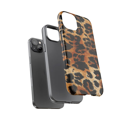 Leopard Print Tough Phone Case – Rugged Protective iPhone Cover