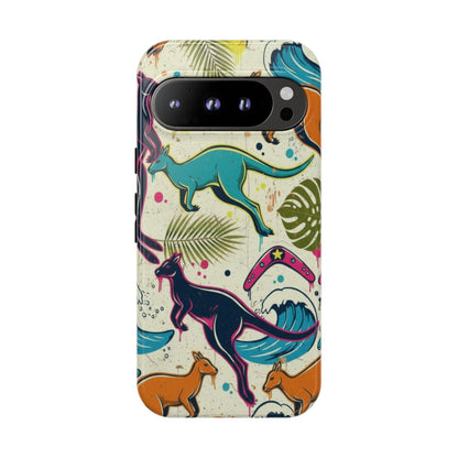 Tough Cases — Colorful Surfing Kangaroo Phone Case
