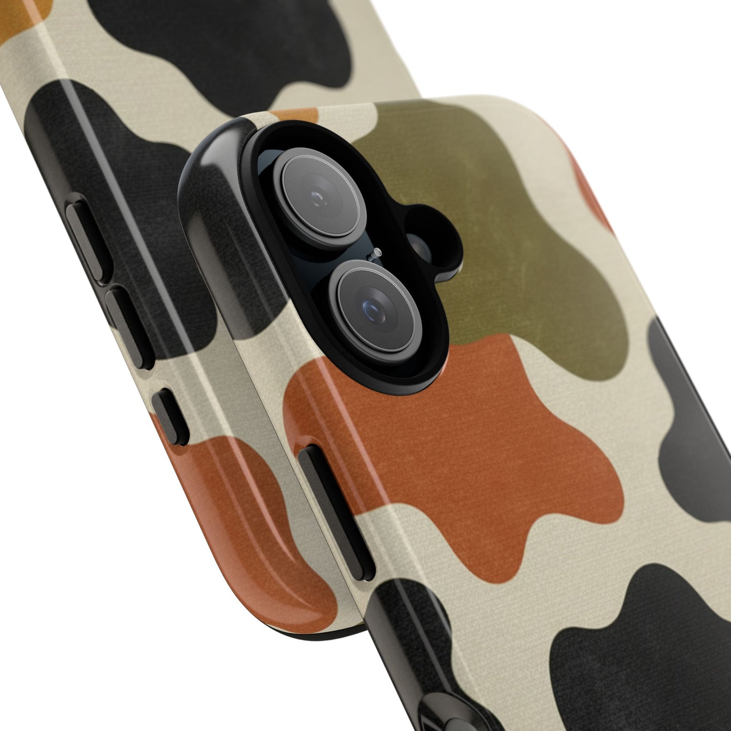 Retro Abstract Camouflage Phone Case — Earth Tone Tough Case