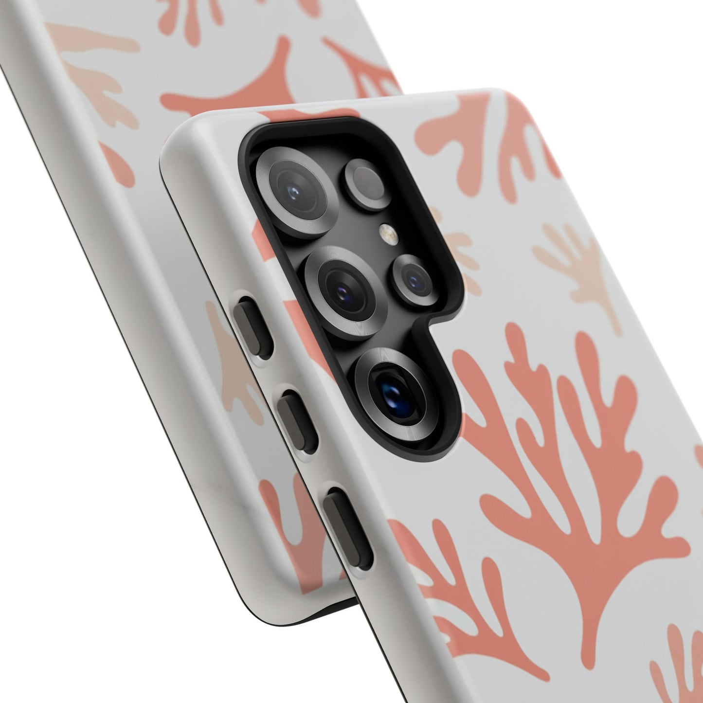 Coral Reef Pattern Tough Phone Case — Pink Beachy Protective Cover