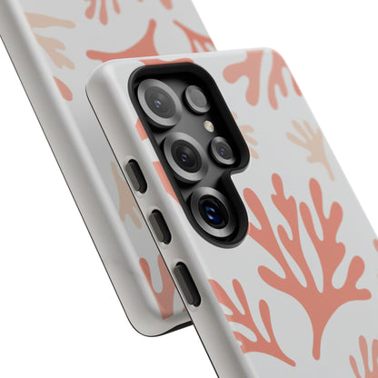 Coral Reef Pattern Tough Phone Case — Pink Beachy Protective Cover
