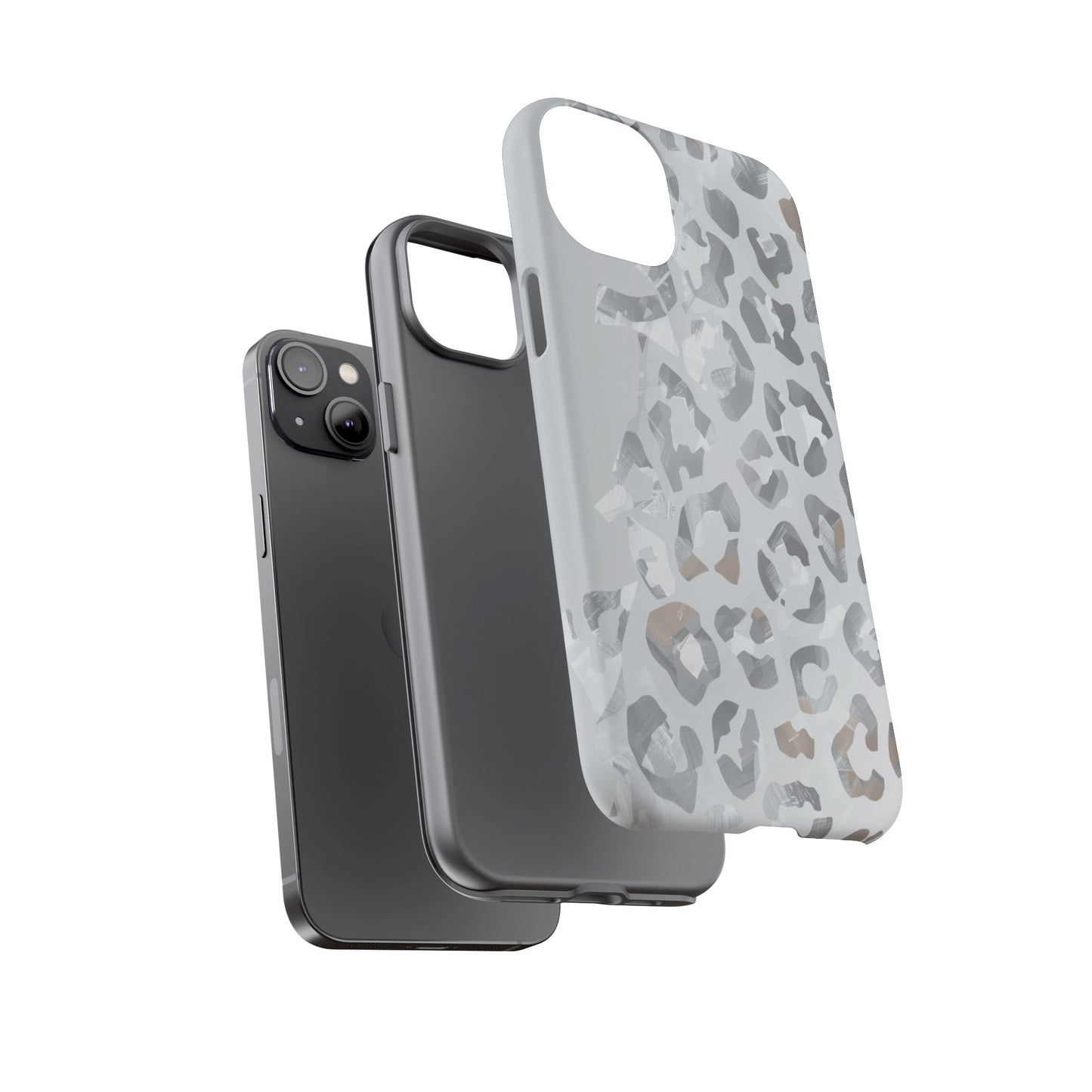 Silver Leopard Tough Phone Case