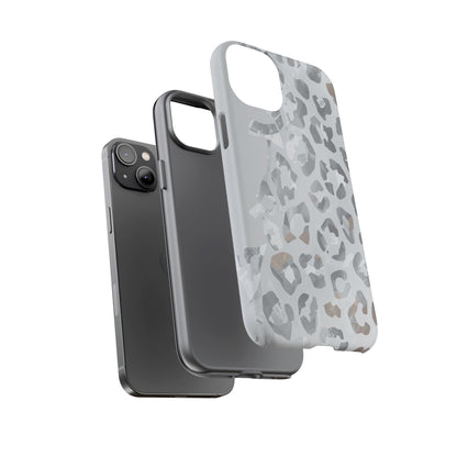 Silver Leopard Tough Phone Case
