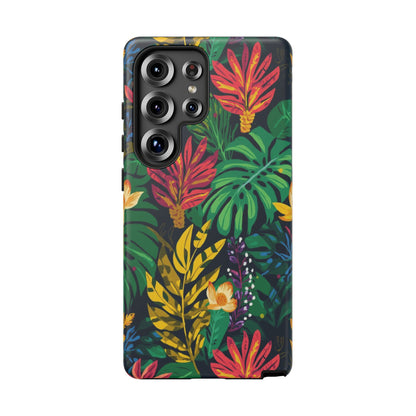 Tropical Floral Phone Case — Vibrant Jungle Leaf Protective Cover