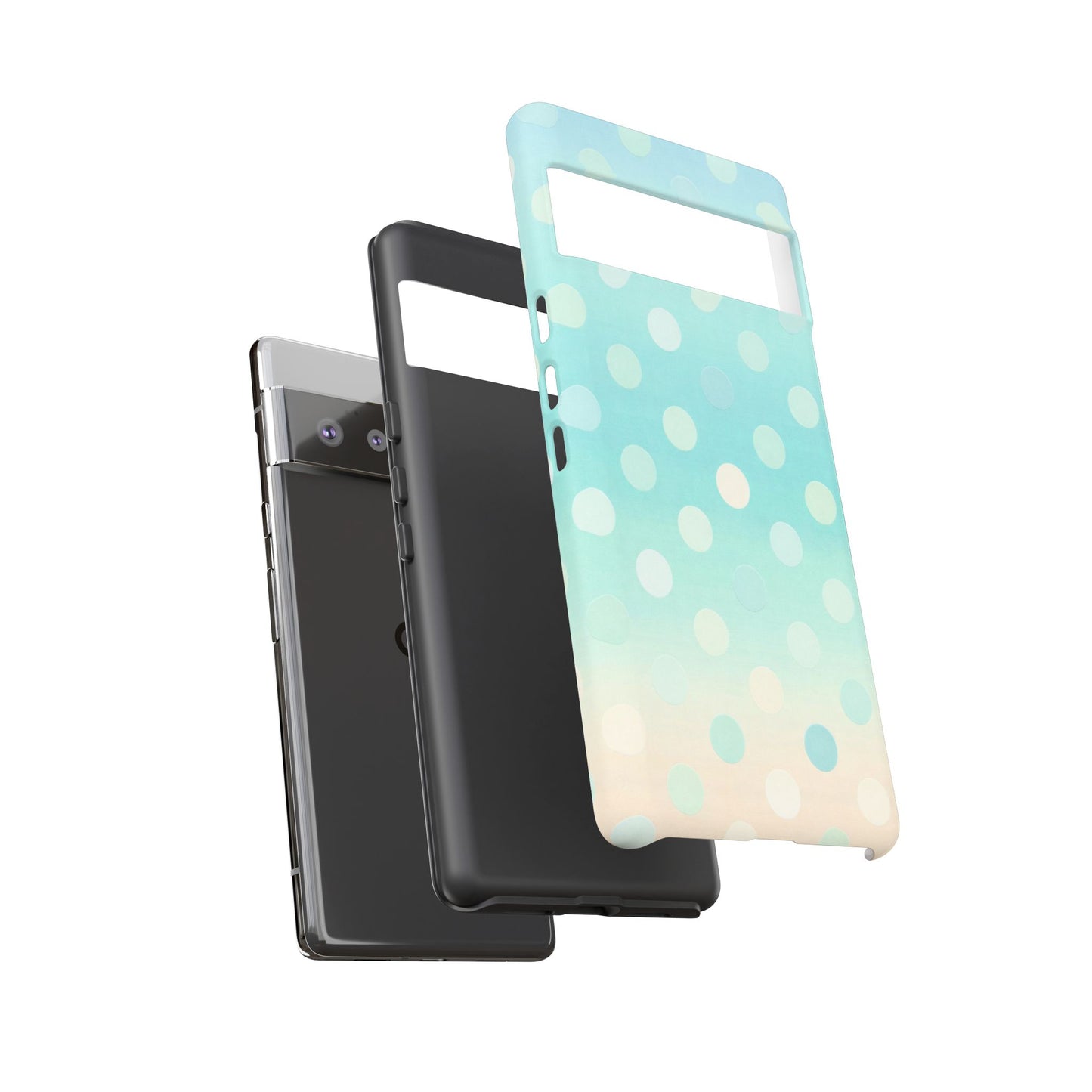 Abstract Palm Tough Phone Case — Minimal Coastal Blue Protective Cover
