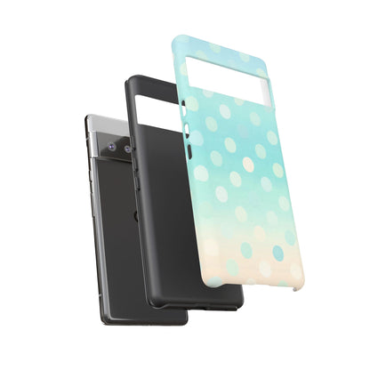 Abstract Palm Tough Phone Case — Minimal Coastal Blue Protective Cover