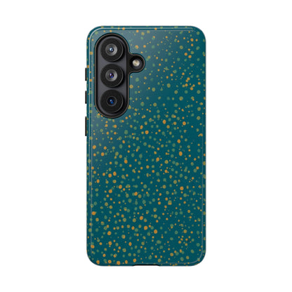 Teal Gold Confetti Tough Phone Case