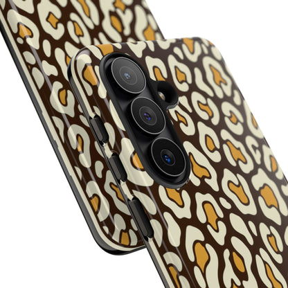 Leopard Print Tough Phone Case — Durable Protective iPhone Cover