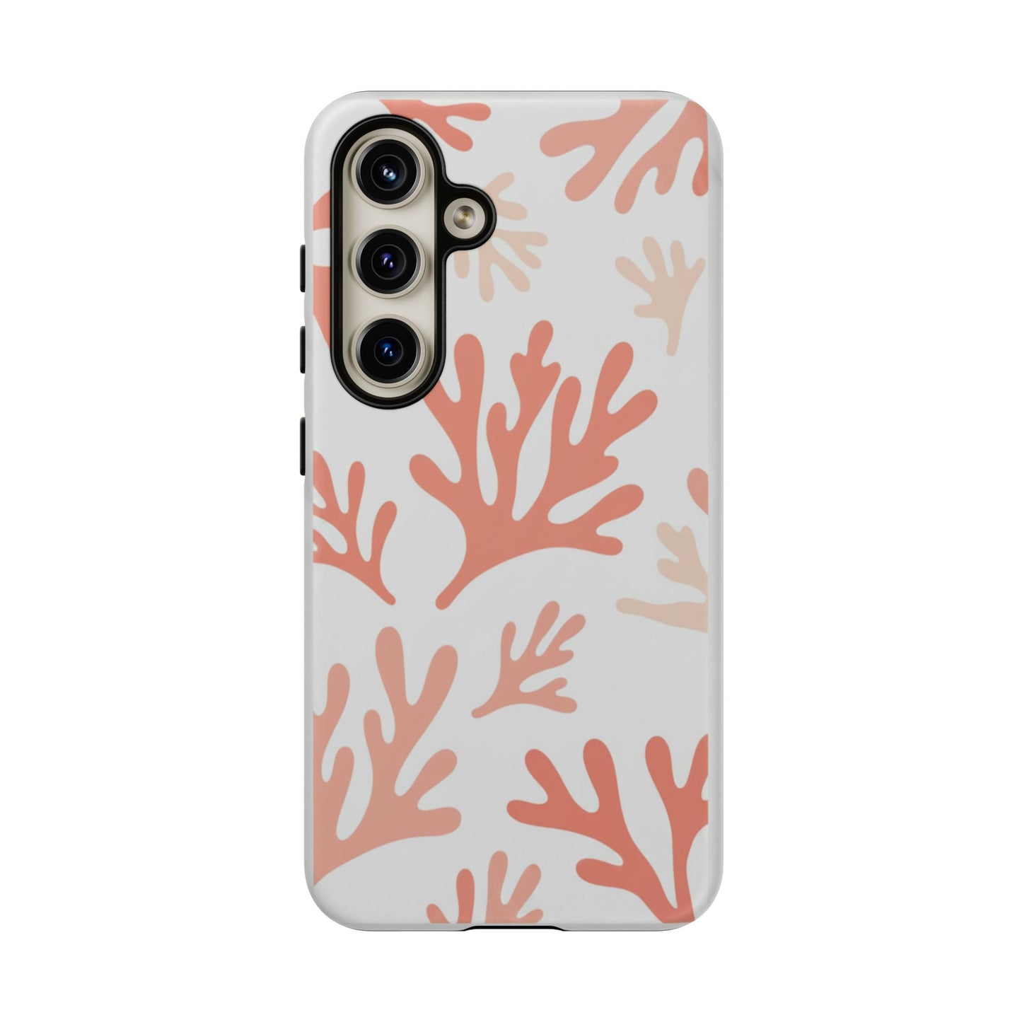 Coral Reef Pattern Tough Phone Case — Pink Beachy Protective Cover
