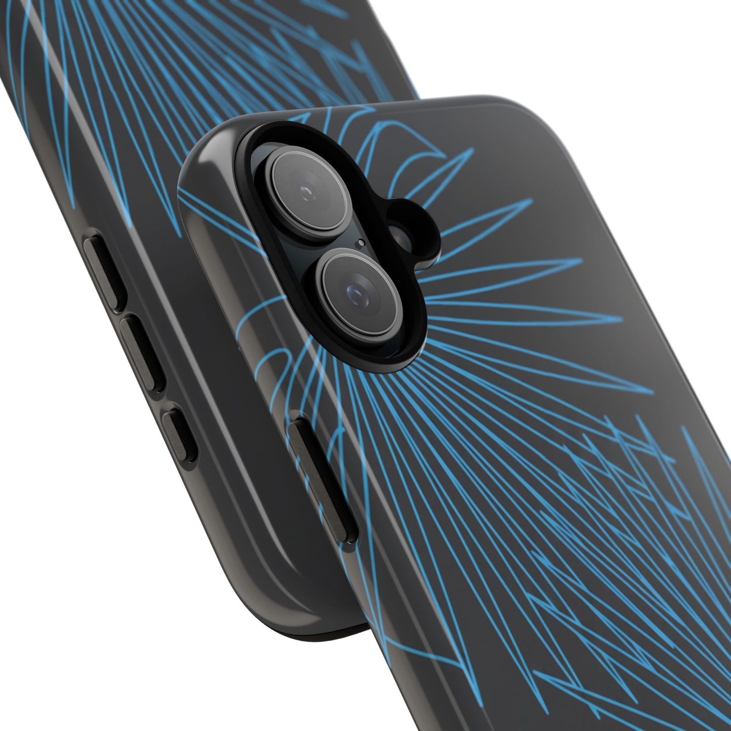 Blue Dandelion Burst Tough Phone Case — Protective Floral iPhone Cover