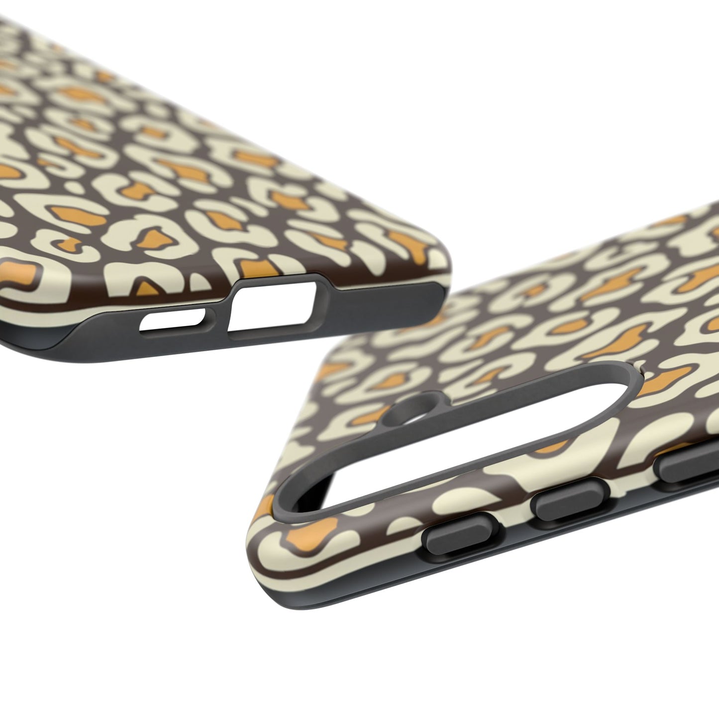 Leopard Print Tough Phone Case — Durable Protective iPhone Cover