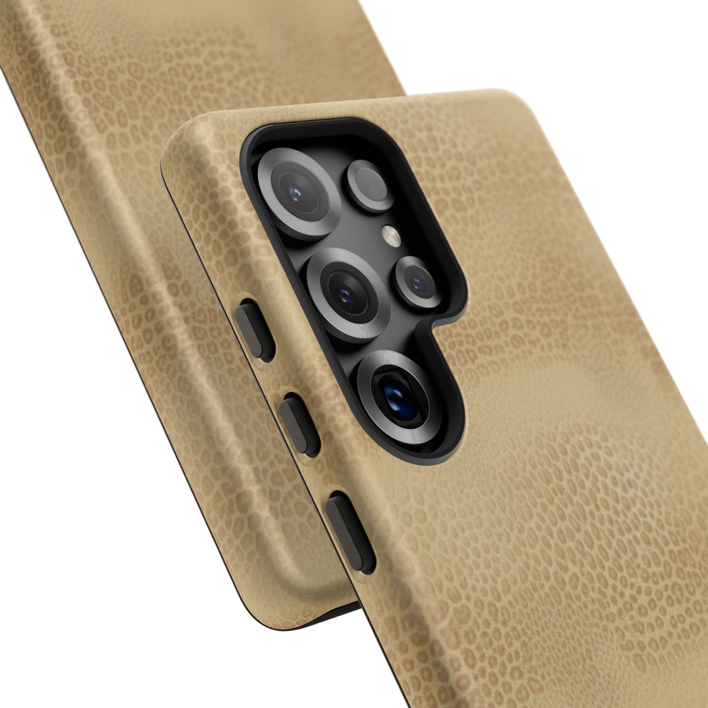 Tan Distressed Leather Texture Phone Case — Rugged Protective iPhone Cover