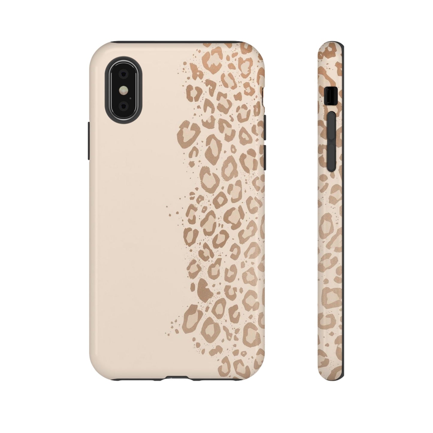 Phone Case – Beige Leopard Print Protective Cover