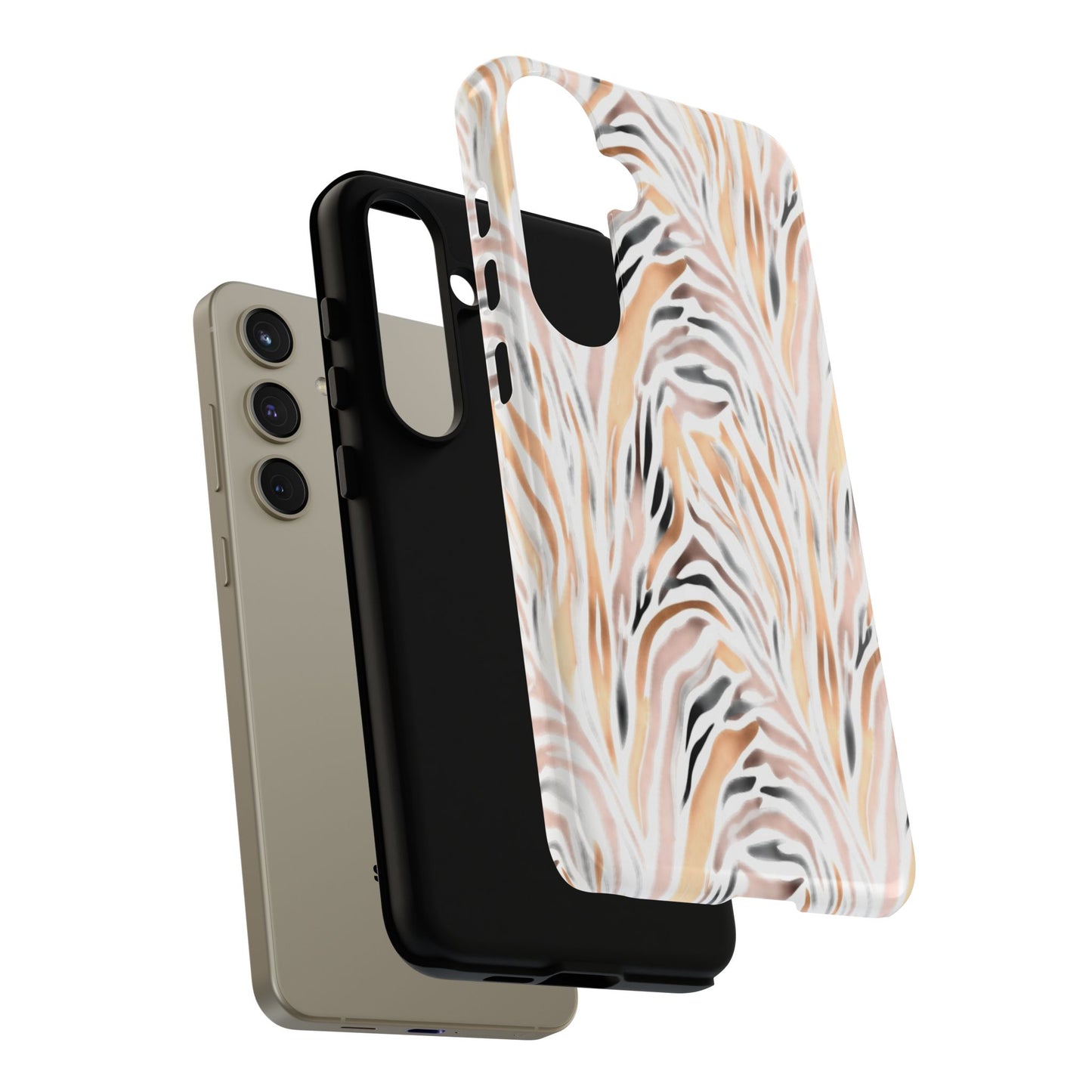 Tough Case — Neutral Watercolor Tiger Stripe Phone Case