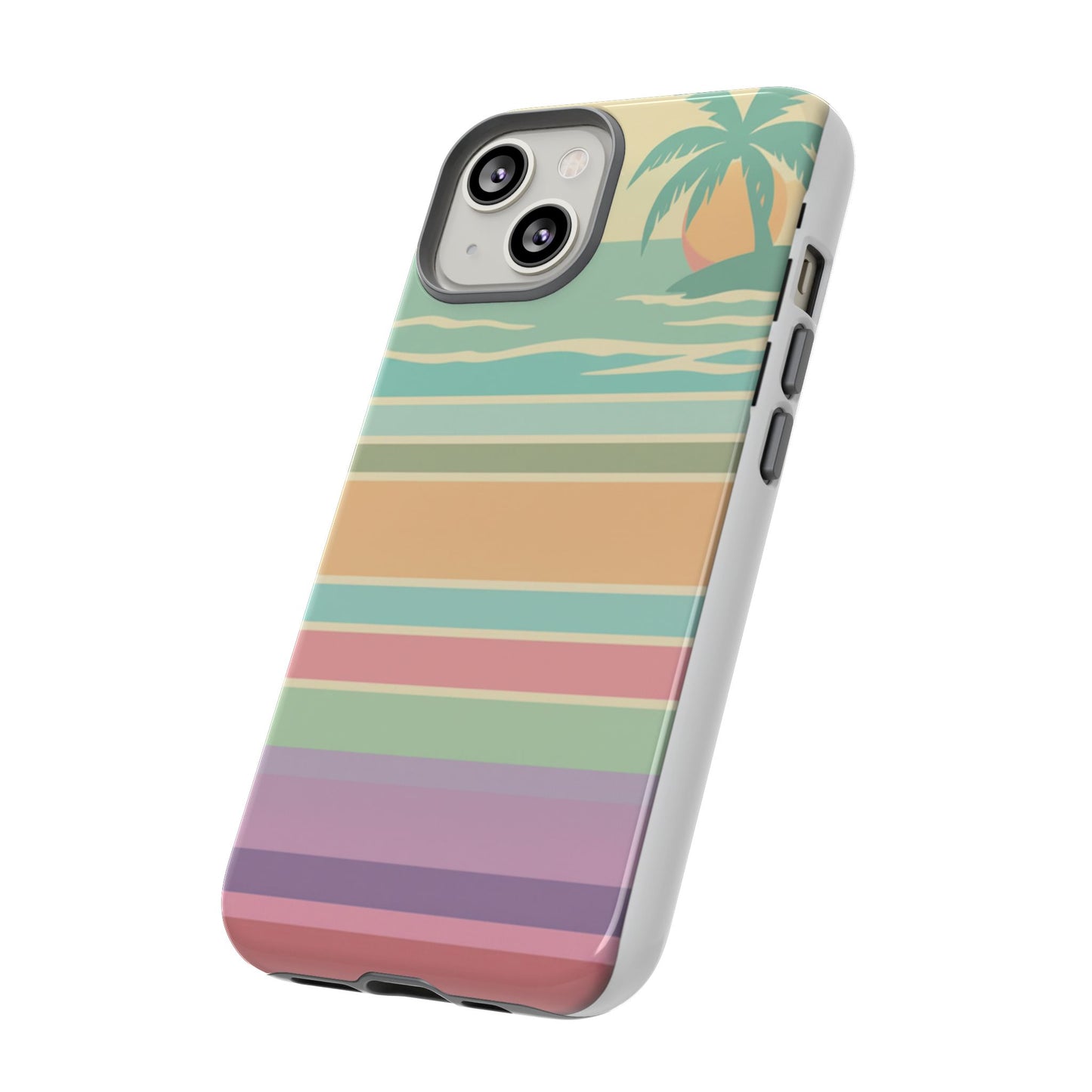 Tough Case — Retro Pastel Sunset Palm Tree Phone Case