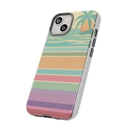 Tough Case — Retro Pastel Sunset Palm Tree Phone Case