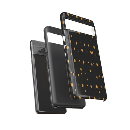 Black & Gold Dot Tough Phone Case — Protective Sparkle Pattern