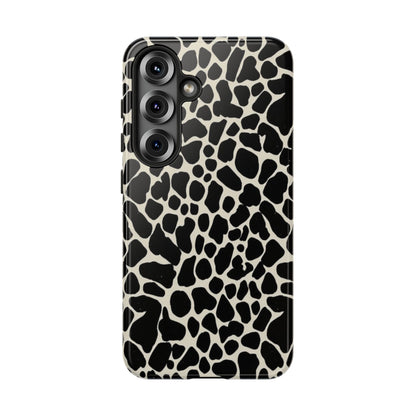 Black and White Cowhide Phone Case — Protective Tough Case