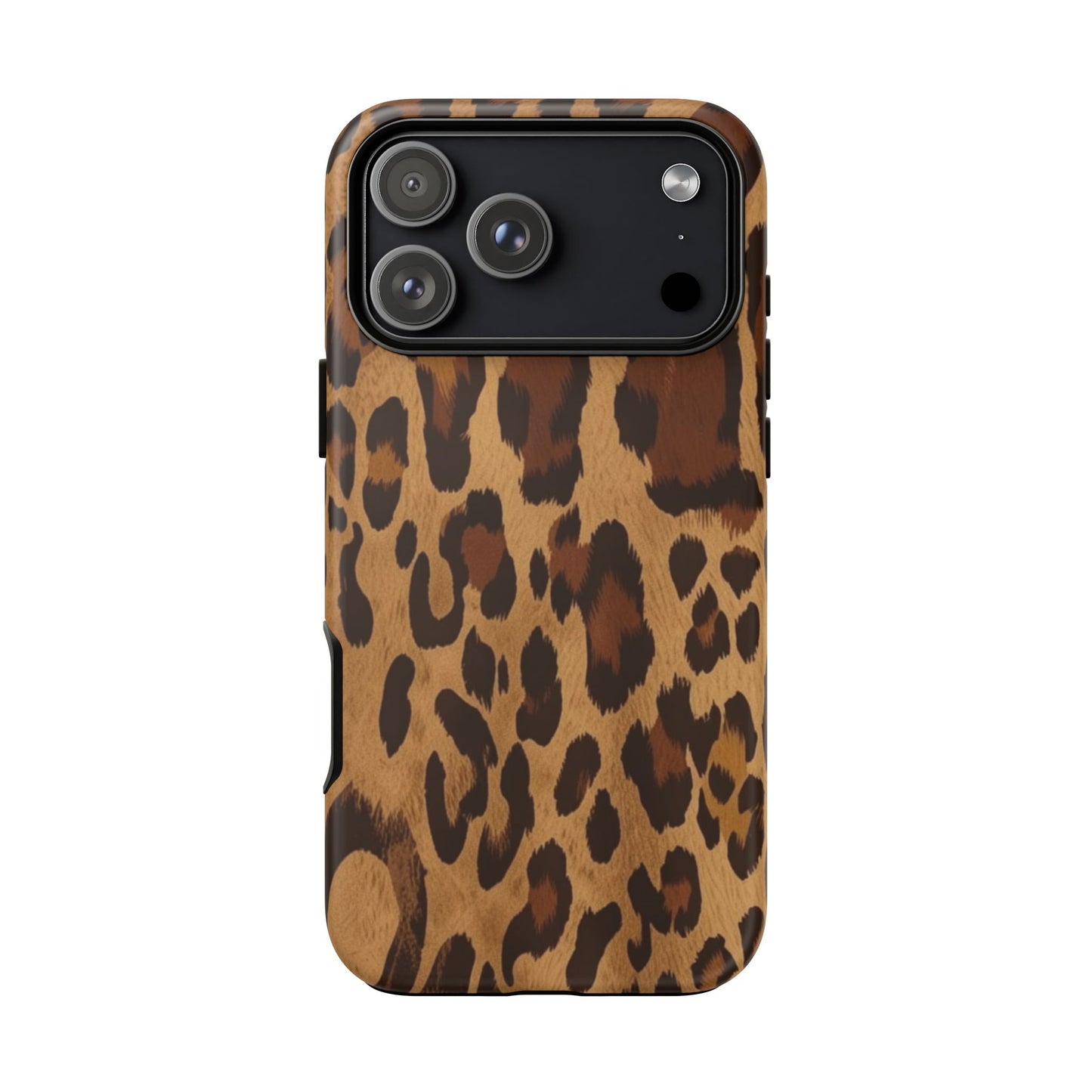 Leopard Print Tough Phone Case — Durable Animal Print Protective Cover
