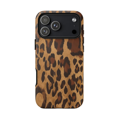 Leopard Print Tough Phone Case — Durable Animal Print Protective Cover