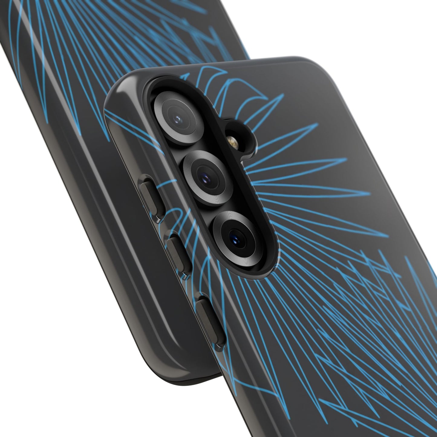 Blue Dandelion Burst Tough Phone Case — Protective Floral iPhone Cover