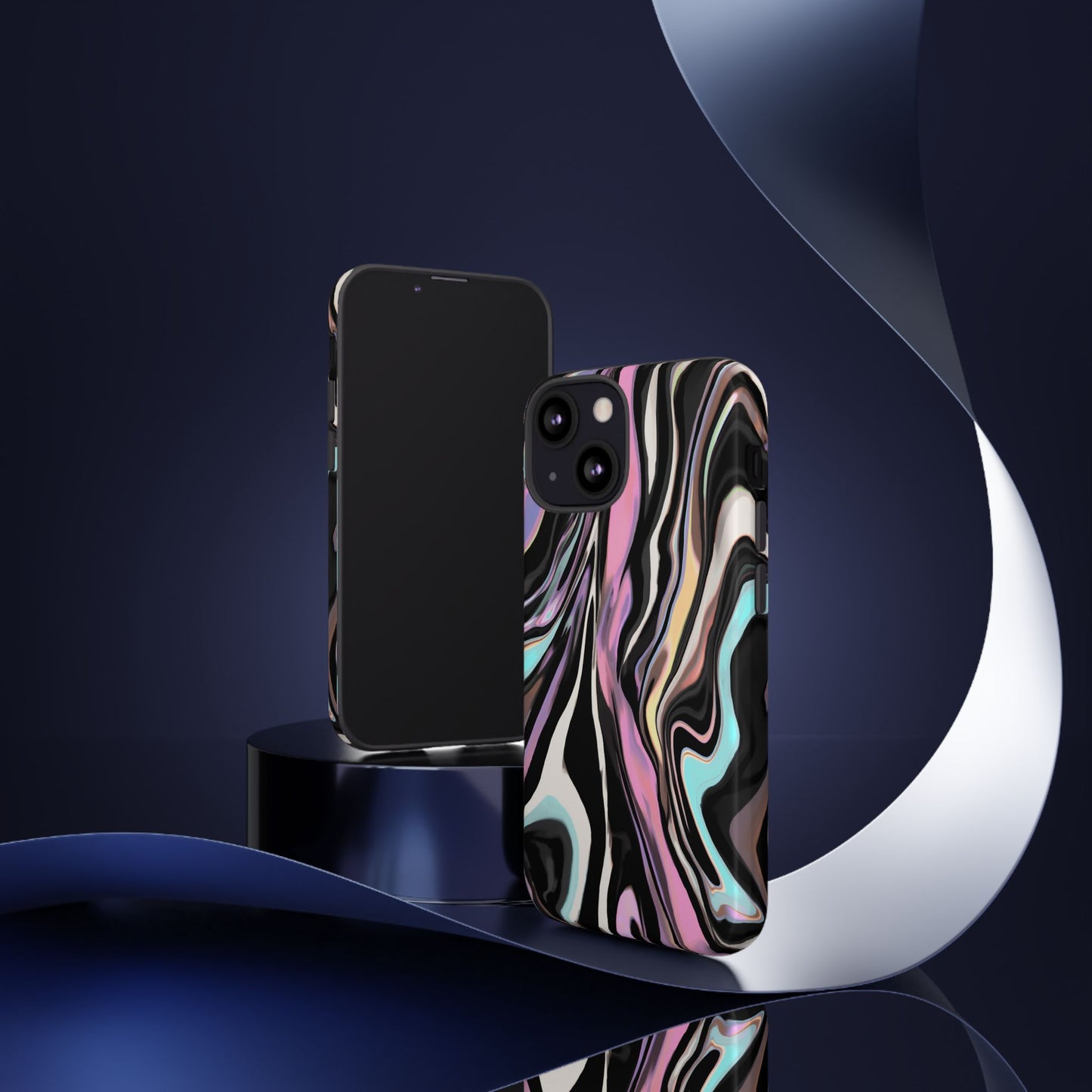 Abstract Marble Tough Phone Case — Pastel Swirl Protective Cover