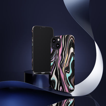 Abstract Marble Tough Phone Case — Pastel Swirl Protective Cover