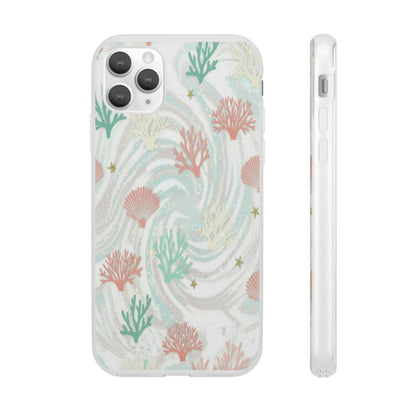 Pastel Seashell Phone Case — Coral Reef Wave iPhone Cover