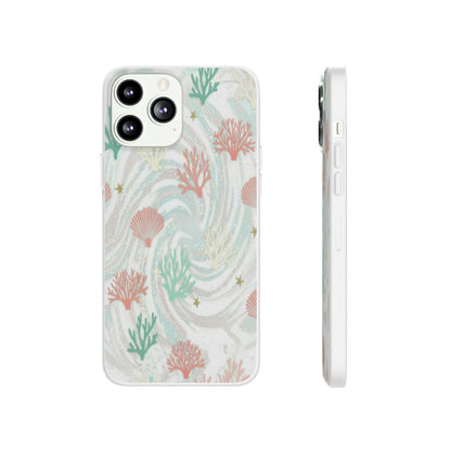 Pastel Seashell Phone Case — Coral Reef Wave iPhone Cover