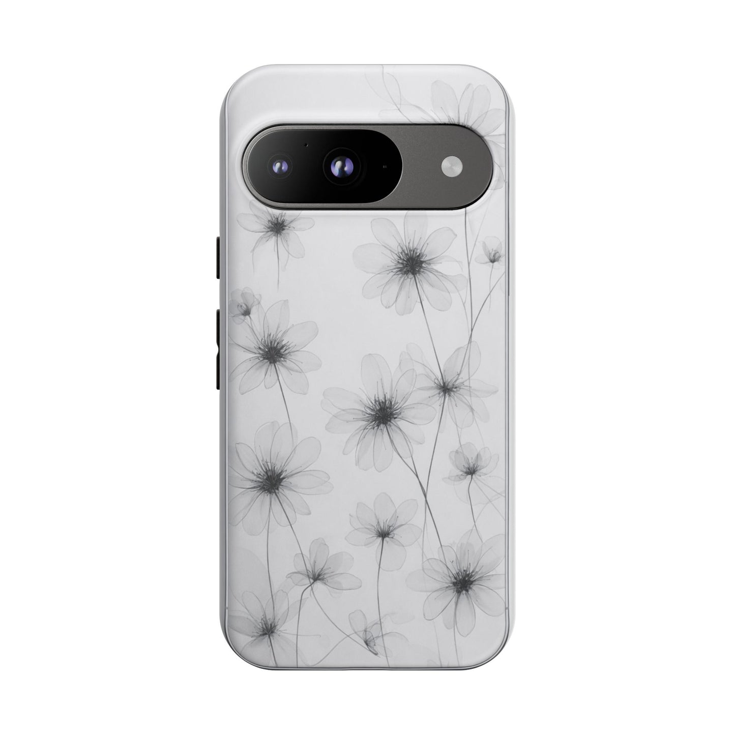 Tough Case — Black & White Floral Tough Phone Case