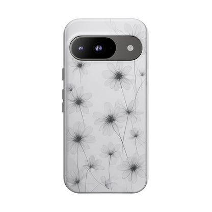 Tough Case — Black & White Floral Tough Phone Case