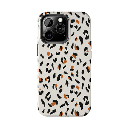 Leopard Print Tough Phone Case — Stylish Protective iPhone Cover