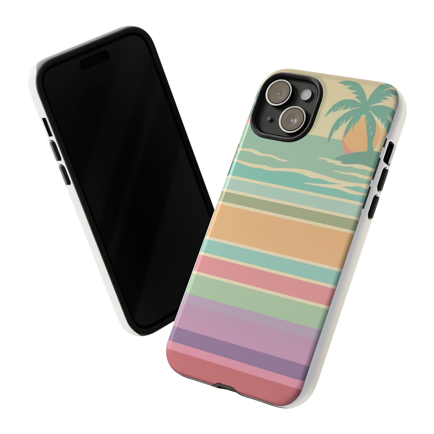 Tough Case — Retro Pastel Sunset Palm Tree Phone Case