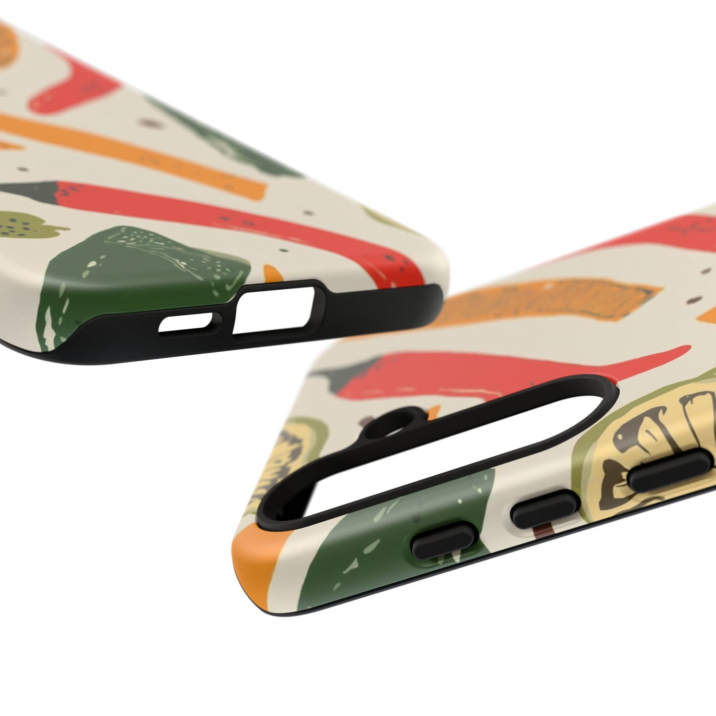 Spicy Peppers Phone Case – Colorful Chili, Lime & Citrus Pattern
