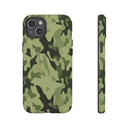 Camo Tough Phone Case — Military Green Protective iPhone Cover