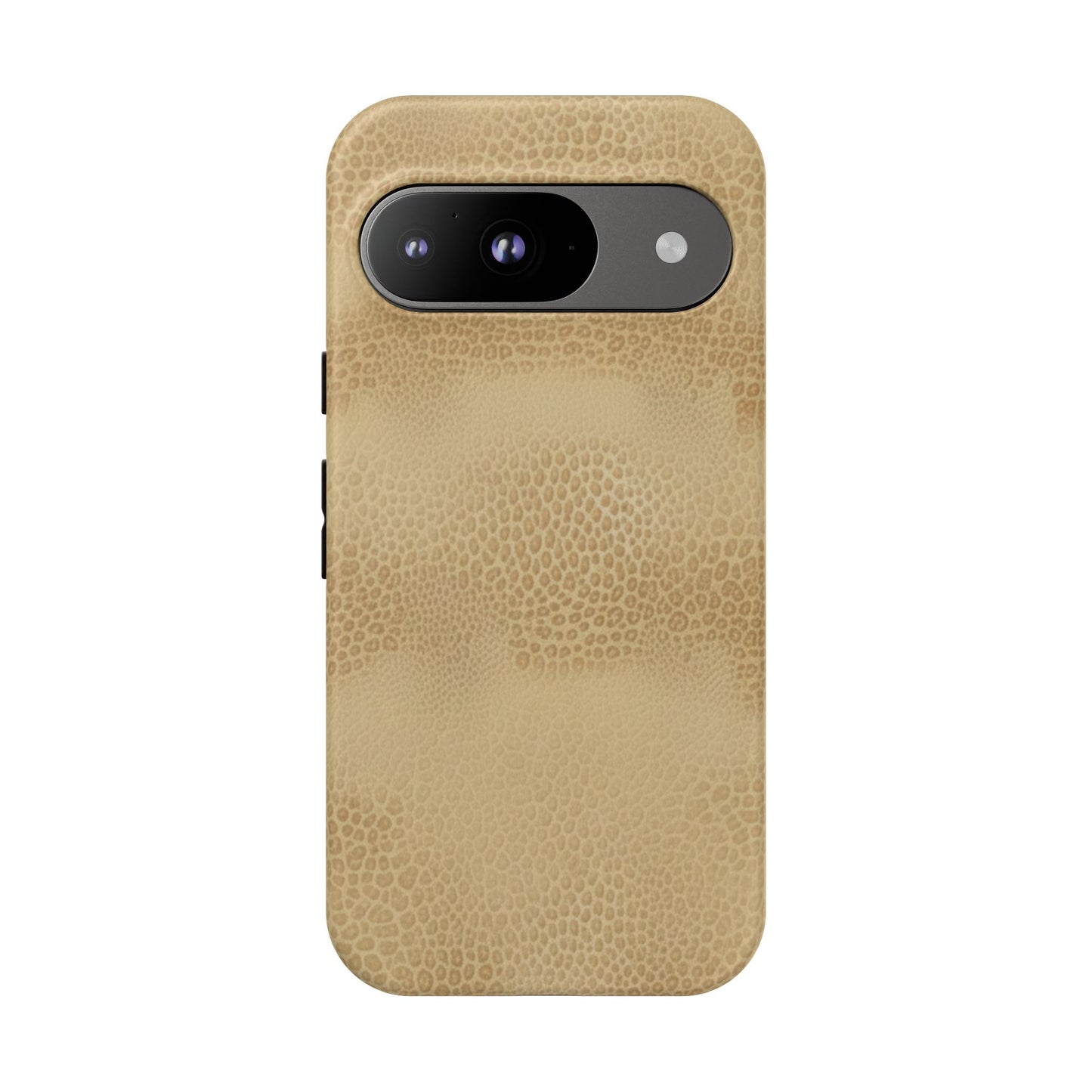 Tan Distressed Leather Texture Phone Case — Rugged Protective iPhone Cover