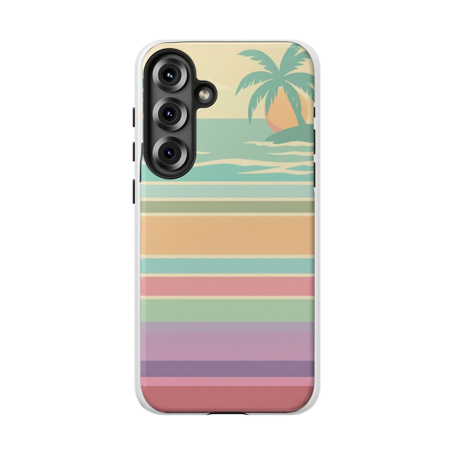Tough Case — Retro Pastel Sunset Palm Tree Phone Case