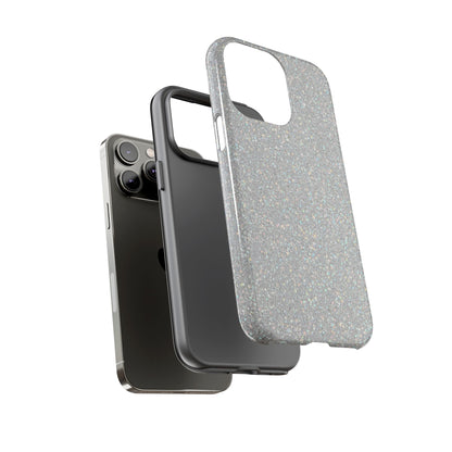 Glitter Silver Tough Phone Case — Sparkling Protective Phone Case