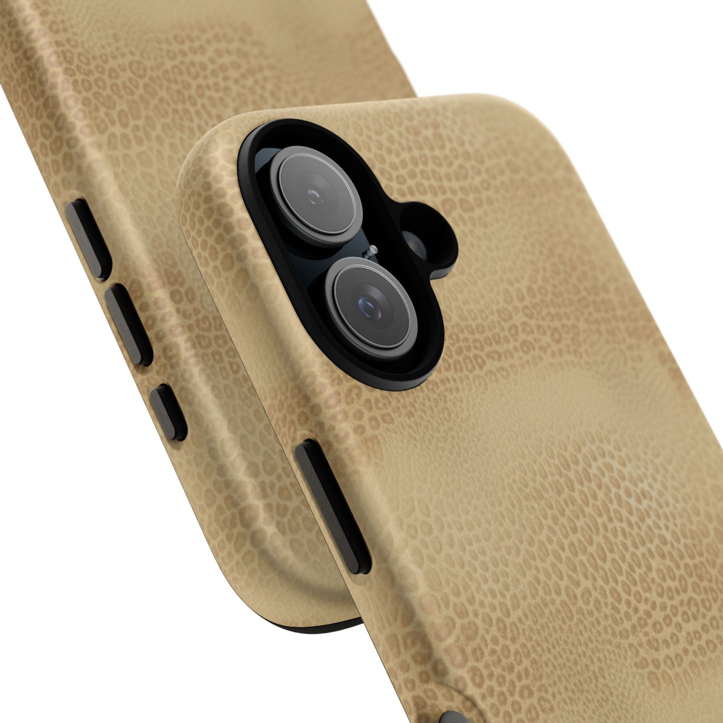 Tan Distressed Leather Texture Phone Case — Rugged Protective iPhone Cover