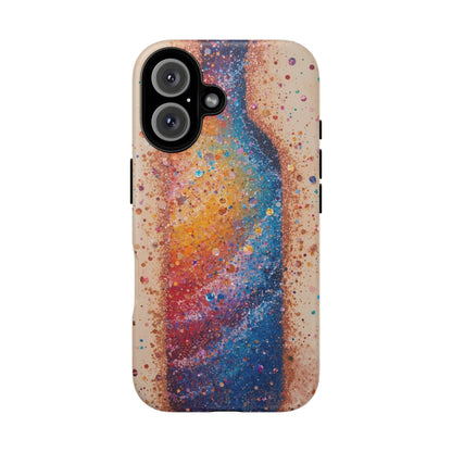 Galaxy Bottle Tough Phone Case — Colorful Nebula Splash iPhone Cover