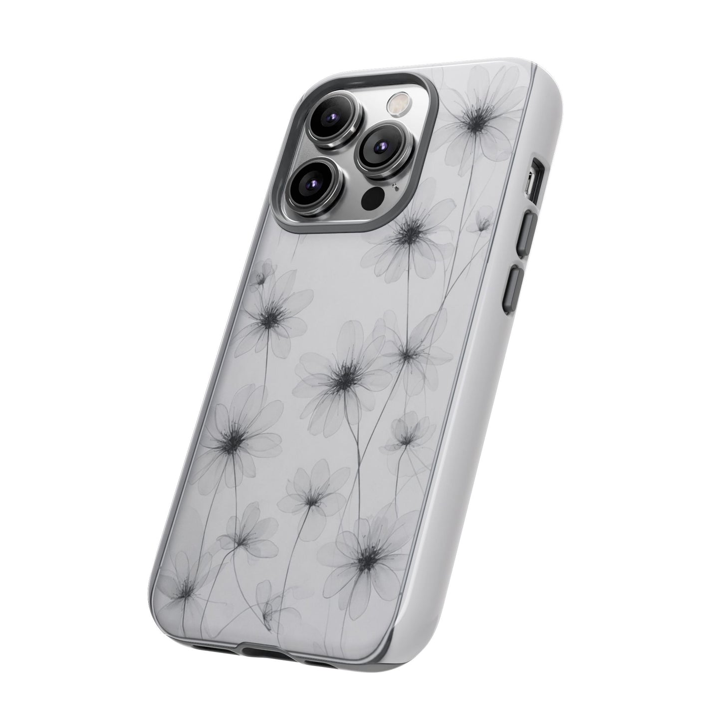 Tough Case — Black & White Floral Tough Phone Case
