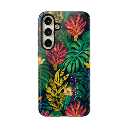 Tropical Floral Phone Case — Vibrant Jungle Leaf Protective Cover