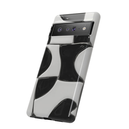 Black & White Abstract Pattern Tough Phone Case