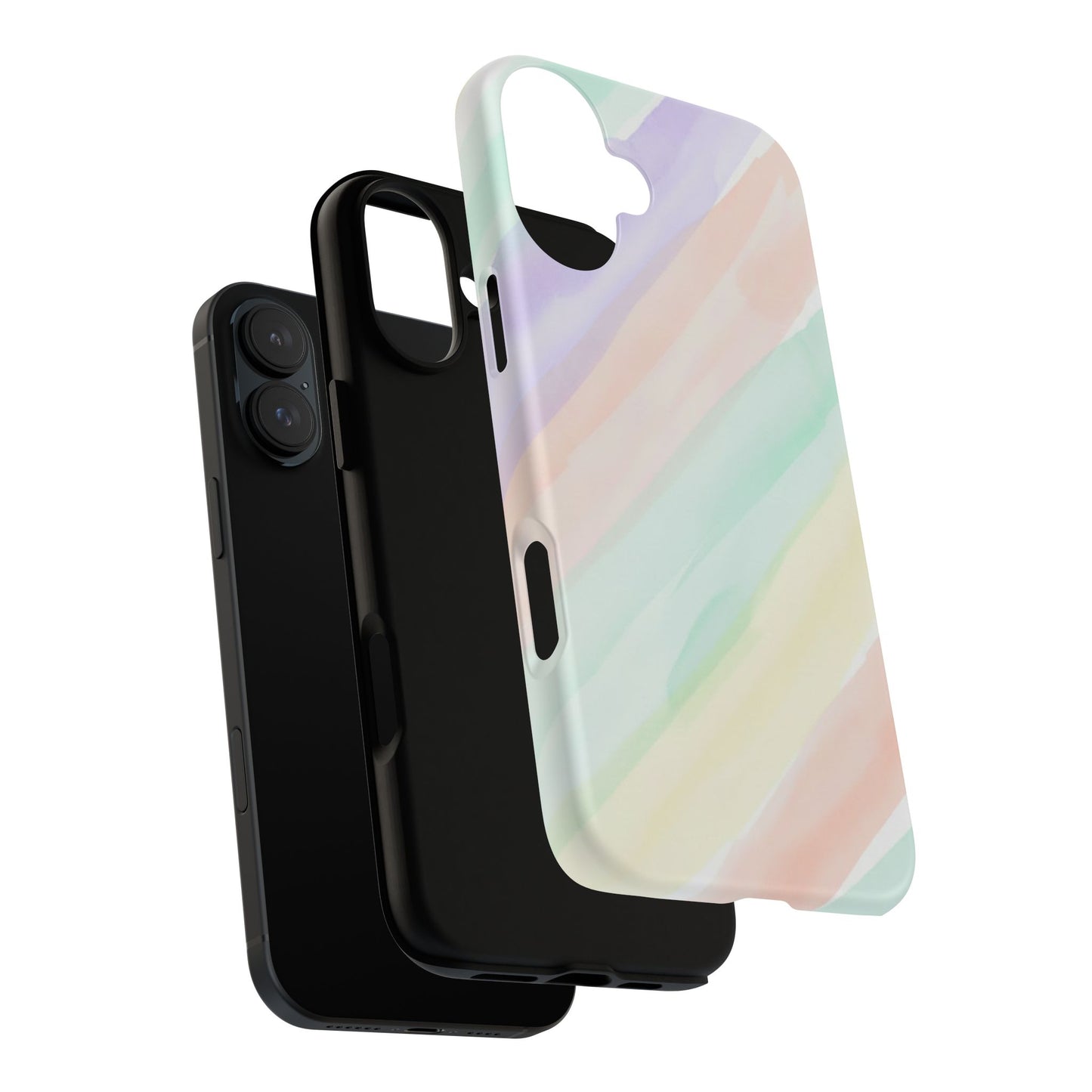 Pastel Watercolor Stripe Tough Phone Case