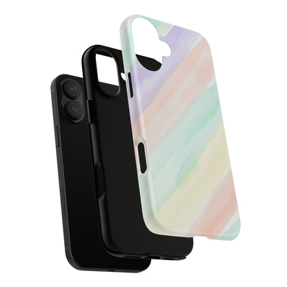 Pastel Watercolor Stripe Tough Phone Case
