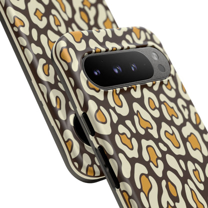 Leopard Print Tough Phone Case — Durable Protective iPhone Cover