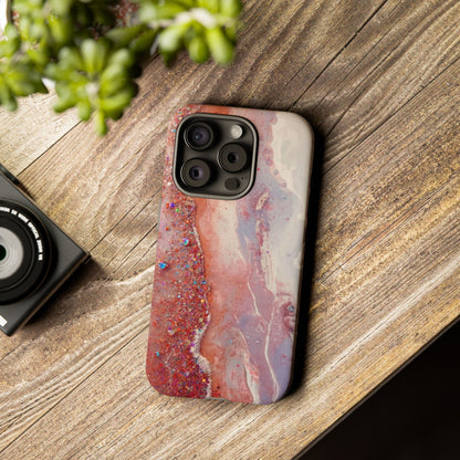 Marbled Rose Gold Galaxy Phone Case — Protective Tough Case