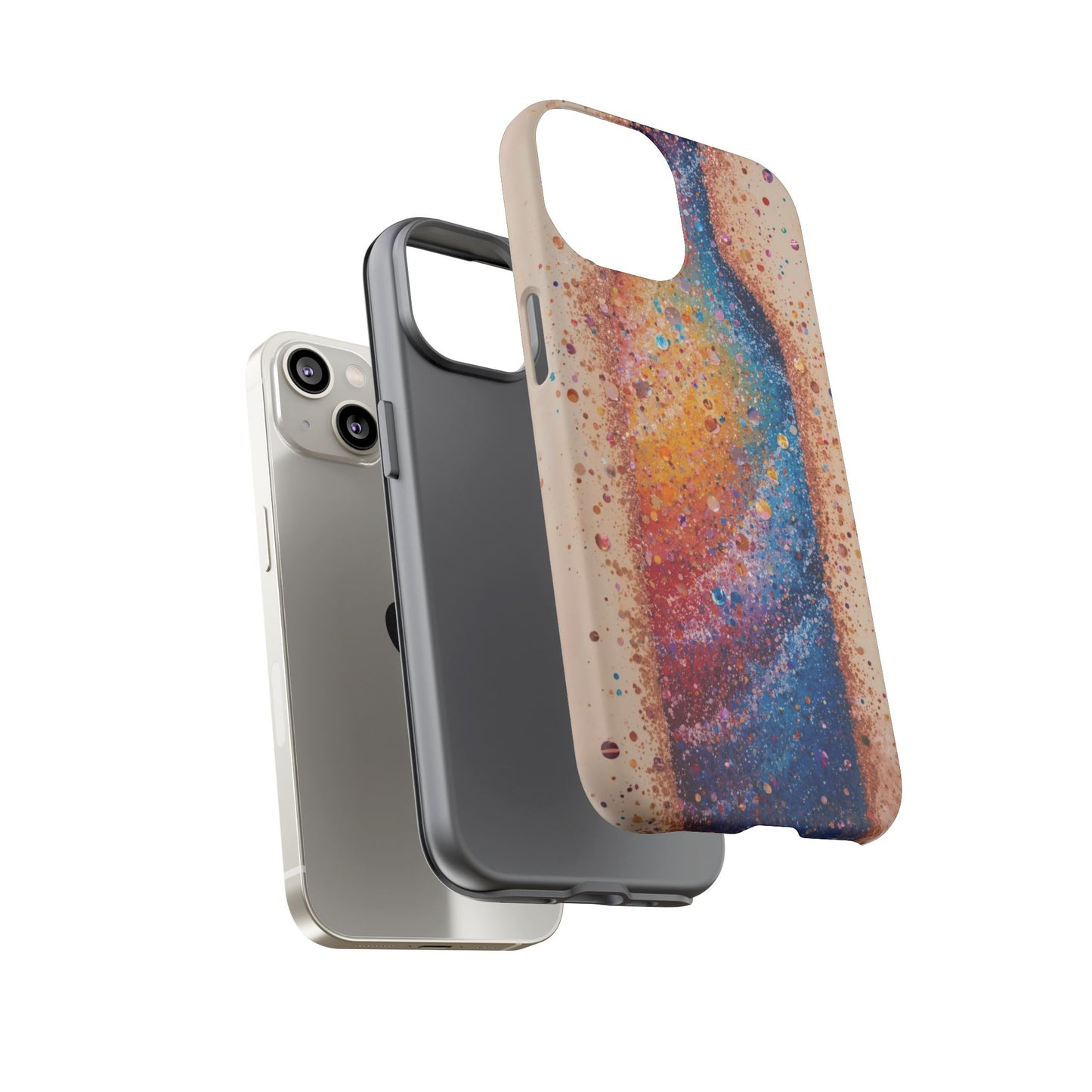 Galaxy Bottle Tough Phone Case — Colorful Nebula Splash iPhone Cover